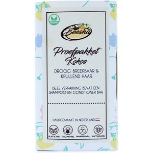 Beesha Proefpakket Kokos Duo | Shampoo Bar & Conditioner Bar | 100% Vegan | CG Proof | Sulfaatvrij | Parabeenvrij | Silicoonvrij