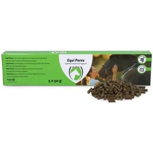 Excellent Equi Parex Pellets - Draagt bij aan een gezonde maag- en darmflora - Geschikt voor paarden - 5 x 50gr