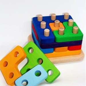 Broertjes toys houten Tetris puzzel/Educatief speelgoed/Montessori speelgoed/Speelgoed voor jongens en meisjes vanaf 3 jaar/Kinderspeelgoed