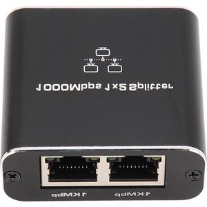 1000Mbps Ethernet-kabelsplitter - 1 Naar 2 Internetsplitter - Compatibel met Cat5 Cat5e Cat6 Cat7 - RJ45-netwerksplitter - Twee Apparaten Delen .