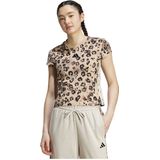 adidas - W AOP TEE - T-shirt - Multicolour/Warm Sandstone - Slim Fit