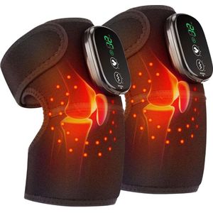 Knie Massage Apparaat - Rood Lichttherapie Met Warmte En Trillingen - Infrarood Massageapparaat - Kniebrace Massager voor Pijnbestrijding & tegen Gewrichtspijn – Draadloos – Voor Pijn / Stijfheid en Blessure