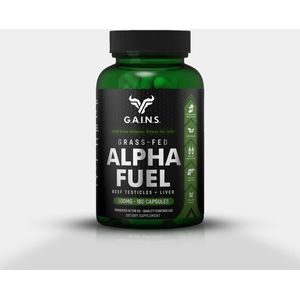 G.A.I.N.S. Alpha Fuel – Runder Testikels & Lever Capsules – Grasgevoerd – Iers Rund – 180 Capsules
