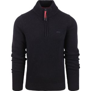 New Zealand Auckland - Ohaeawai - Half Zip Trui - Navy - Wol