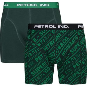 Petrol Industries - Heren 2-pack Boxershorts Explorer - Groen - Maat XXL