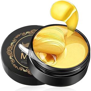 60 stuks Gouden Spirulina Groen Oogmasker: Hydraterend, Liftend, Verstevigend, Kristalhelder, Verlicht Donkere Kringen Onder De Ogen