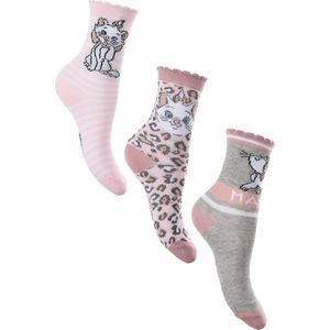 Disney- Disney Classic Marie sokken- Artistokatten - meisjes- 3 paar - maat 27/30