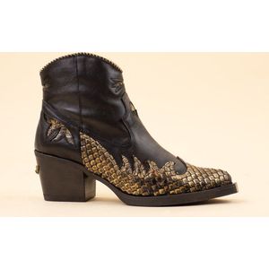 Nemonic 2353 enkellaarsjes black gold snake