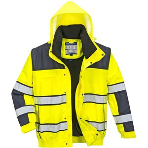Portwest - Hi-Vis Klassiek Bomberjack C466 - Geel - Waterdicht - Multifunctioneel