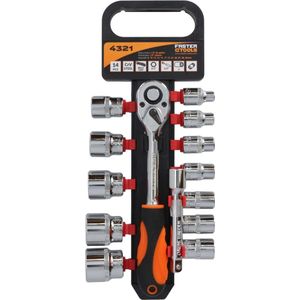 14-delige dopsleutelset 1/2"" - FASTER TOOLS , 8 mm - 32 mm