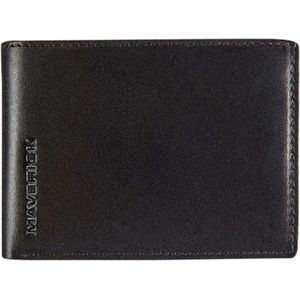 Portemonnee Maverick All Black lederen Billfold RFID zwart