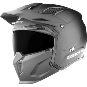 Bogotto Radic 22.06 Mat Titanium Motorhelm - Maat XS - Helm