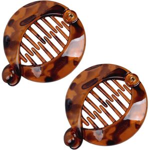 2 stuks Fishtail Banana Clips Fishtail Kam Banana Clips Geschikt voor Dik Haar Zwart Wit Bruin Klein 6,5 cm Geschikt voor Vrouwen Meisjes