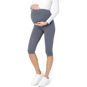 Be Mammy - BE20-229 - Zwangerschaps Leggings - Grijs - 3/4 Lengte