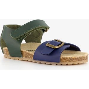 Braqeez leren jongens sandalen blauw groen - Maat 29