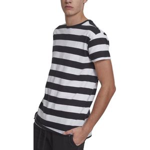 Gestreepte T-shirt voor heren in zwart/wit