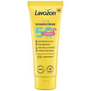 Kinder Zonnecrème SPF 50 Hoog - Lavozon Kids | 100 ml - Factor 50 | Waterbestendig - Parfumvrije formule