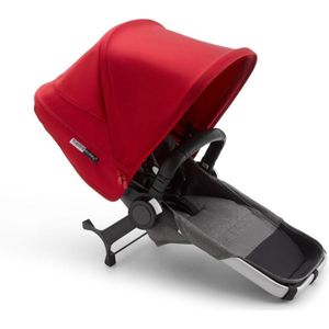 Bugaboo Donkey 3 Twin bekledingsset compleet - Aluminium - Gemȇleerd grijs/Rood