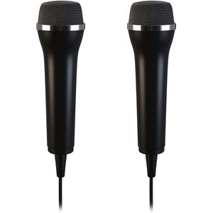 2 lioncast USB microfoons voor Nintendo Switch, Ps3, Ps4, Ps5, Wii, Xbox 360, Xbox One. 2 stuks zwart (werkt met Guitar Hero, Singstar, Let's Sing, We Sing enz).