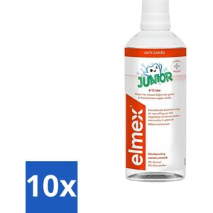 Elmex - Tandspoeling - Junior - Anti Cariës - 400 ml - Bulkverpakking - 10 stuks