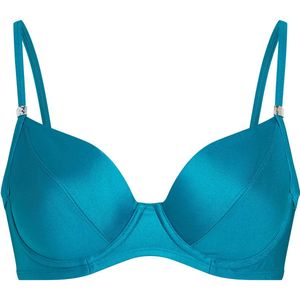 Hunkemöller Dames Badmode Niet-voorgevormde beugel bikinitop Aqua - Groen - maat C80