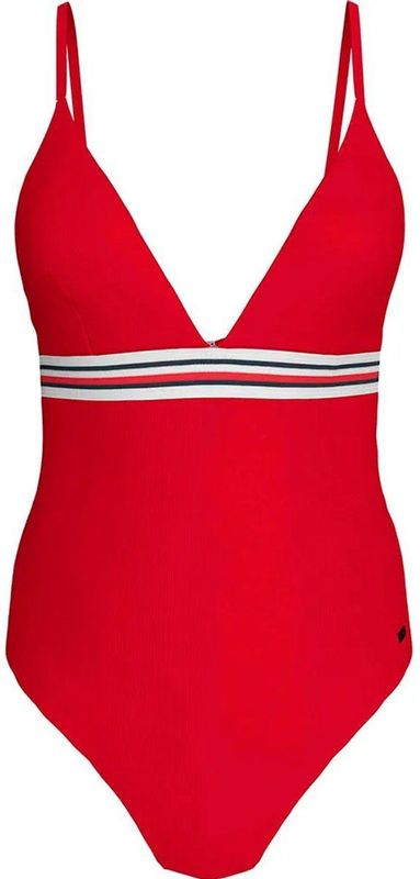 Tommy Hilfiger - Badpak - Effen - Verstelbare Spaghettibandjes - Logoband