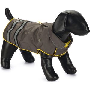 Beeztees Seja – Honden Regenjas – Grijs/Geel – 68 cm