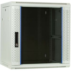 DSIT 12U witte wandkast met glazen deur 600x450x635mm (BxDxH) - serverbehuizing - serverrack - serverkast - 19 inch
