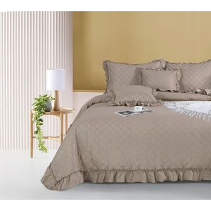 Luxe Pikante Bedsprei 240x220cm met Ruches - Zacht & Dubbelzijdig