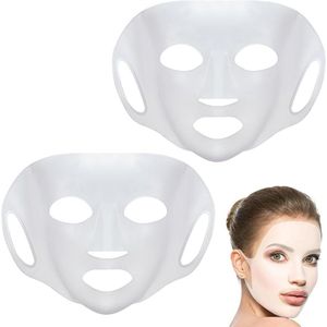 Allecto Plus - Herbruikbare siliconen gezichtsmaskerafdekking voor hydratatie - 2 stuks