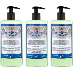 Handzeep Hamam 500 ml - met gratis pompje - set van 3 stuks