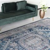 Vloerkleed vintage 200x350cm donkerblauw perzisch oosters tapijt