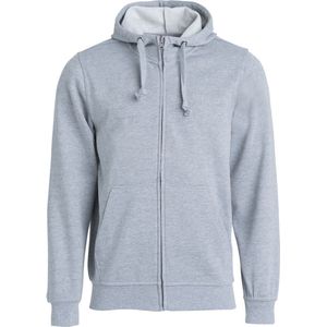 Basic hoody full zip grijsmelange m