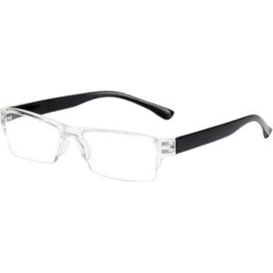 XYZ Eyewear Leesbril Zwart +3.50 - Dames - Heren - Leesbrillen - Trendy - Lees bril - Leesbril met sterkte - Voordeel - Randloos - Met sterkte +3.50