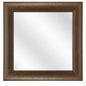 Spiegel met Ronde Houten Lijst - Koloniaal - 40x40 cm