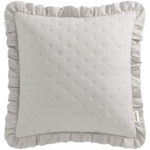 Decoratieve kussensloop Molly 45x45 cm met ruche - Lichtgrijs