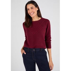 Damart - Thermolactyl trui met stekenpatroon - Dames - Rood - S