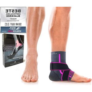 Vergelijkingswinnaar Springgewrichtsbandage - Enkelbandage Sport - Handbal Voetbal Volleybal - Enkelbandage Dames en Heren - Links en Rechts - Roze XL