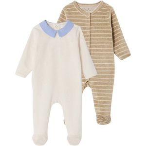 Envie de Fraise - Set van 2 Babyslaappakjes - Fluweel / Velours - Geboorte