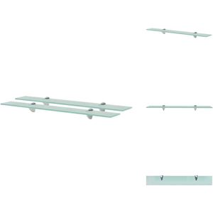 vidaXL Zwevende Plank - Glazen Schap 70 x 10 cm - Transparant Gehard Veiligheidsglas - Draagvermogen 10 kg - Wandsteun