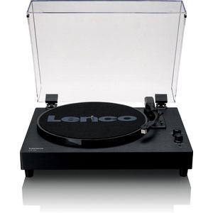 Lenco - LS-60BK - Platenspeler - Zwart - Houten Design met Bluetooth en Ingebouwde Speakers