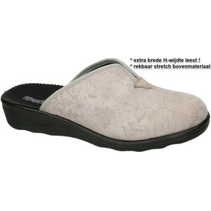 Romika - Nice 80 - Pantoffels - Grijs - Dames - Klittenbandsluiting
