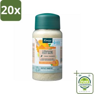 20 x Kneipp - Voetbadzout - Vitalizing - Citrusgeur - 600 g - Grootverpakking - Voetbadzout - Voetverzorging - Vermoeide Voeten - Eelt - Citrusgeur