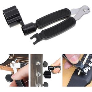 3 in 1 Guitar Tool - String Winder - String Cutter - Bridge Pin Puller - Akoestische Klassieke Elektrische Snaren Vervanger - Luthier Tool - Bass Banjo Mandoline