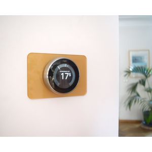 Muurplaat - Achterplaat -Wandplaat - Google Nest thermostaat 3e generatie. Rechhoek-Klein-Goud. -- DIT IS EEN VERVANGING VOOR DE MUURPLAAT DIE BIJ DE NEST WORDT GELEVERD!
