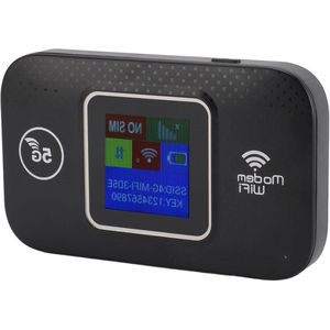 4G LTE Mobiele WiFi-hotspot 300 Mbps Draagbare WiFi-modem-router met SIM-kaartsleuf - Europa Reizen - Tot 10 Gebruikers - 3000 MAh Lange Batterijduur - Zwart .
