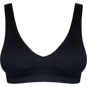 MAGIC Bodyfashion Ribbed Comfort Plunge Bra Black Vrouwen - Maat XL