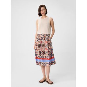 comma - A-lijnrok - Vloeiende Midirok - Zachte Viscosemix - Elastische Tailleband