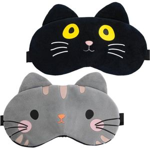 Allecto plus - Slaapmasker kittens voor kinderen en dames - Zacht en comfortabel - Ideaal voor slapen en reizen