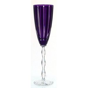 Flute LUXORIA Kristallen champagneglazen - Dark violet - 2 stuks - Mond geblazen
